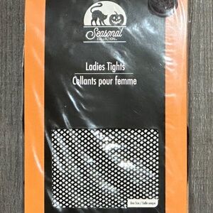 New Women’s One Size Black Fishnet Tights